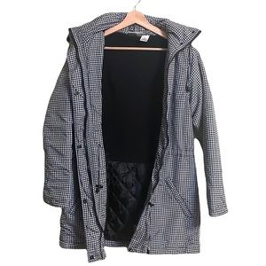 Vintage Easy Essentials Gingham Hooded Puffer Jacket
